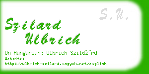 szilard ulbrich business card